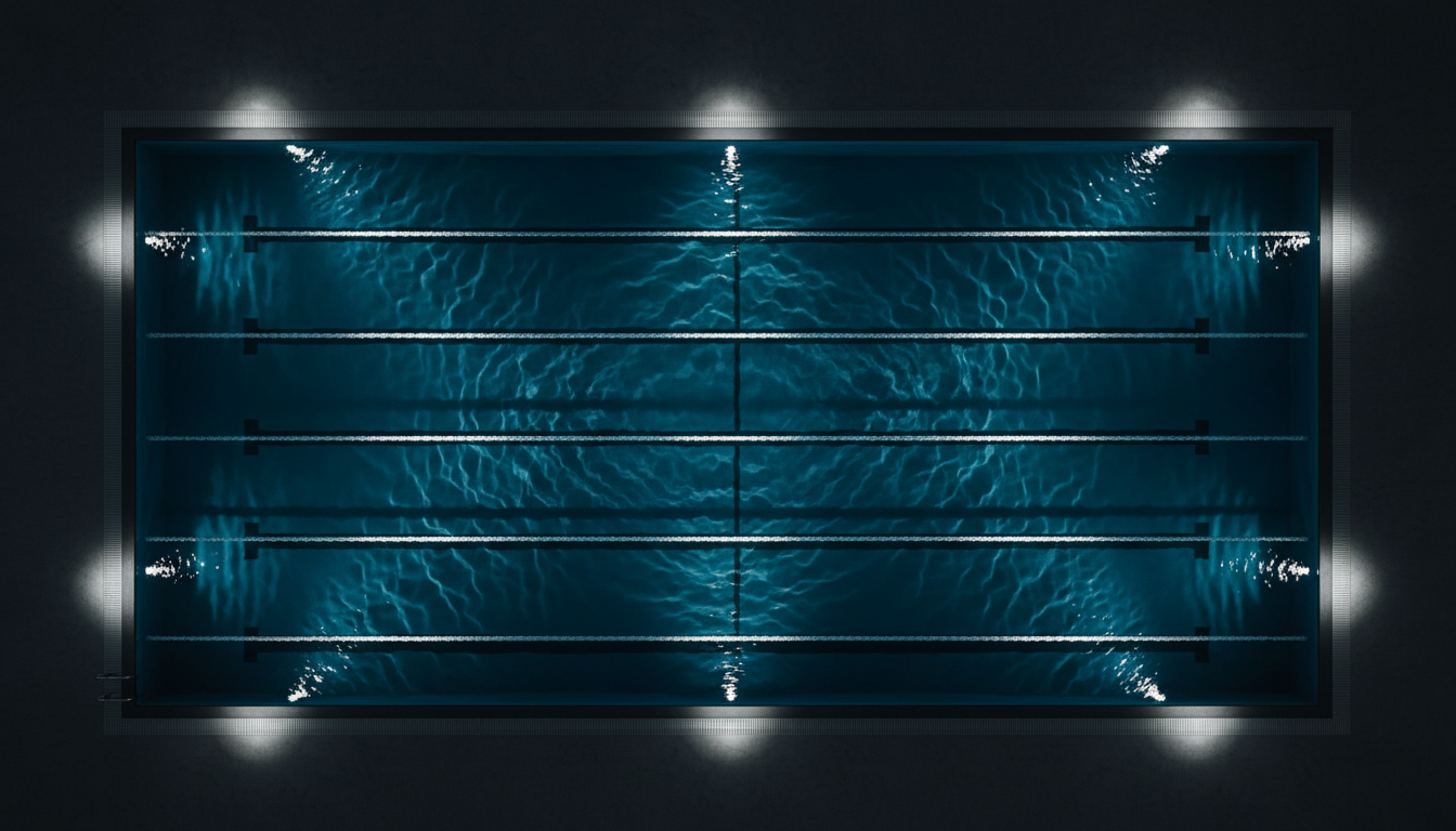 Swimming pool lanes from above