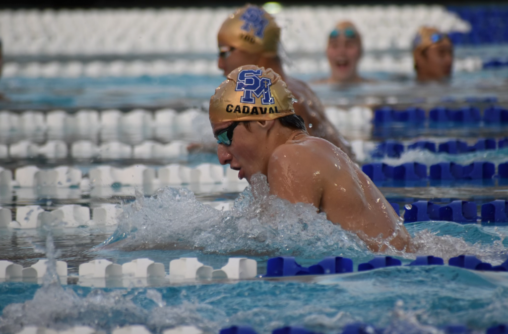 Jacob Cadaval swimming