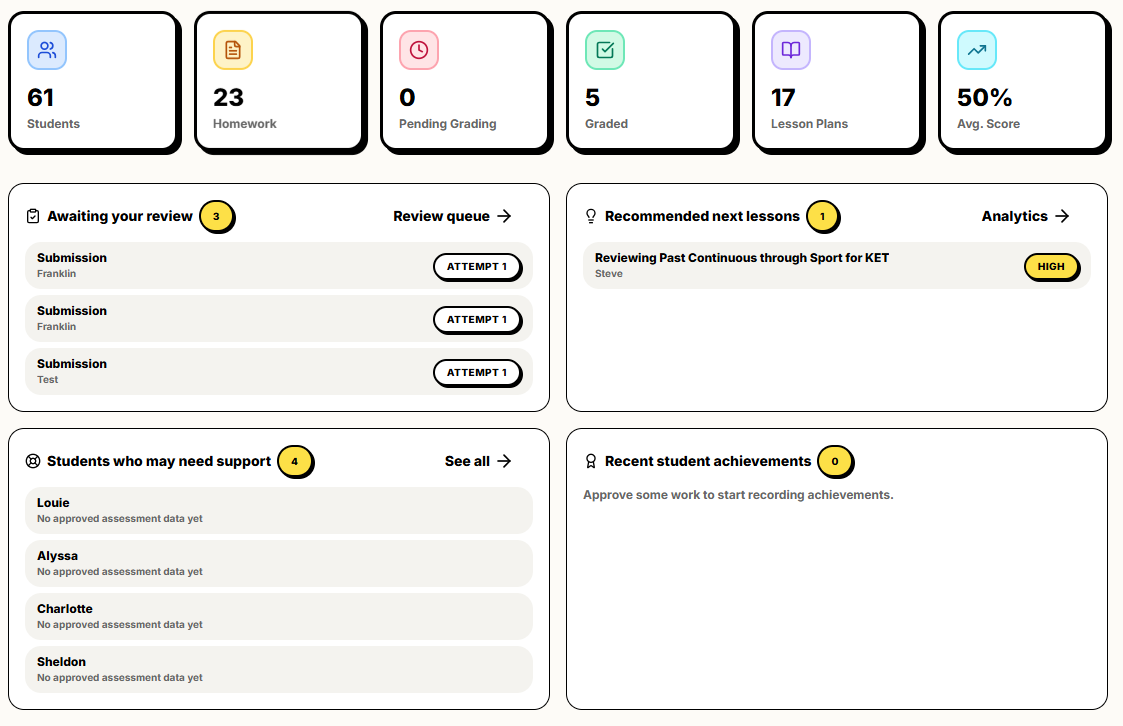 TeacherPro AI Dashboard