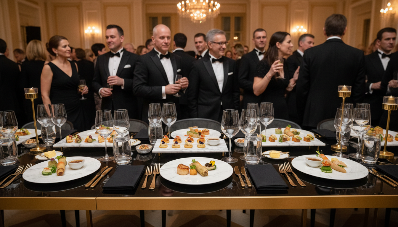 Elegant dinner setup