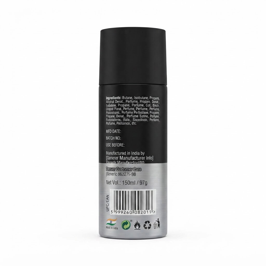 DENVER BLACK. CODE DEO 150ML 3