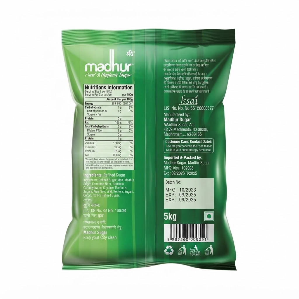 MADHUR SUGAR(M) 5KG 3