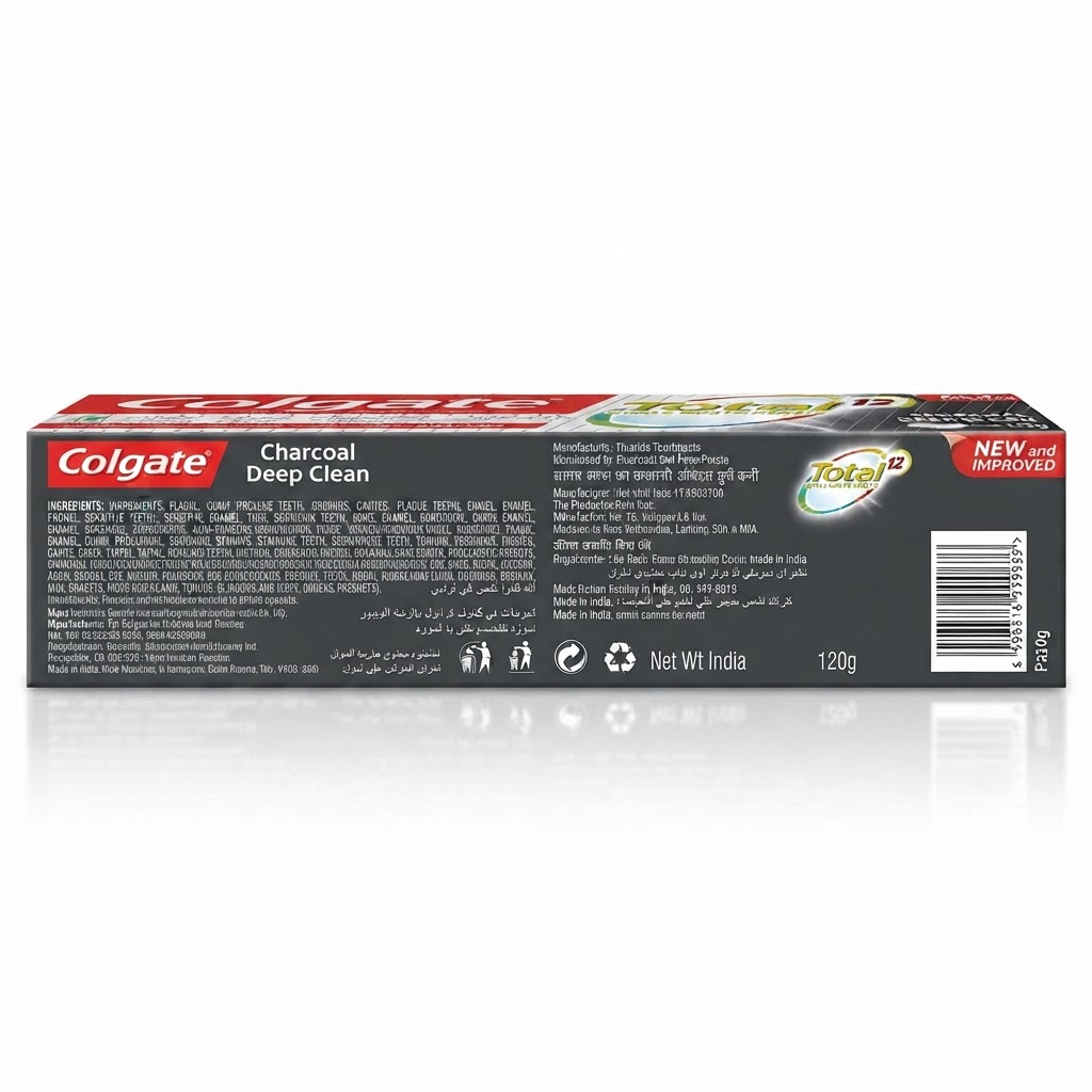 COLGATE TOTAL CHARCOAL TOOTH PASTE 120G 3