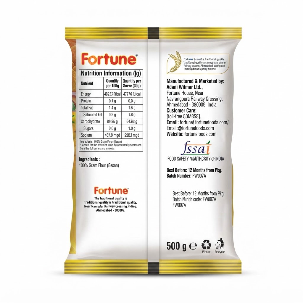 Fortune besan 500 gm 3