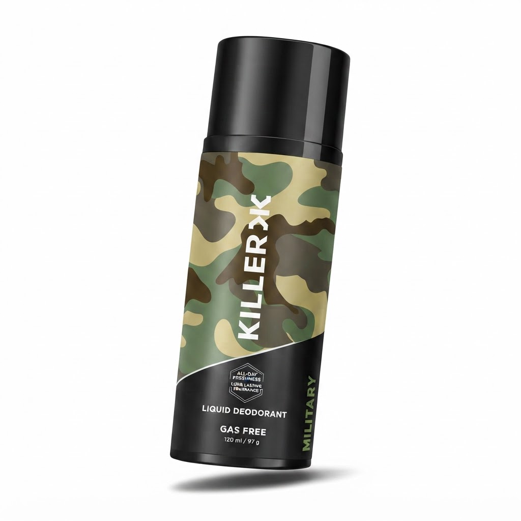 KILLER MILITARY GAS FREE LIQUID DEODRANT 120ML 2