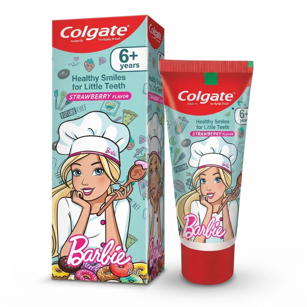 COLGATE KIDS BARBIE TOOTH PASTE 80G 2