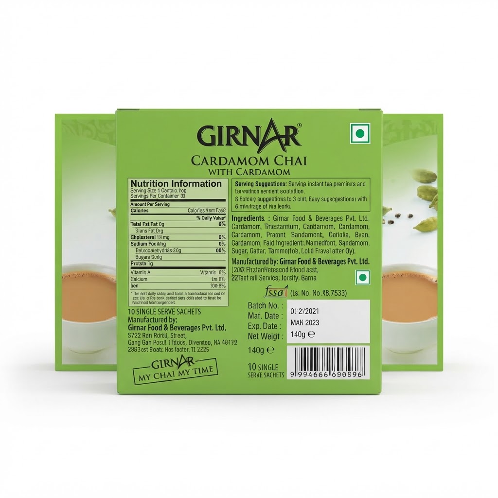 GIRNAR CARD.CHAI LOW SUGAR 10 SACH 3