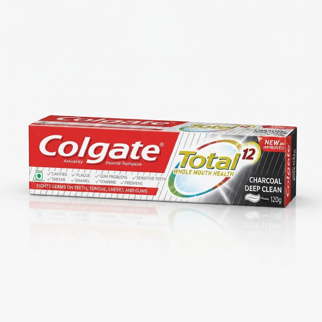 COLGATE TOTAL CHARCOAL TOOTH PASTE 120G 2