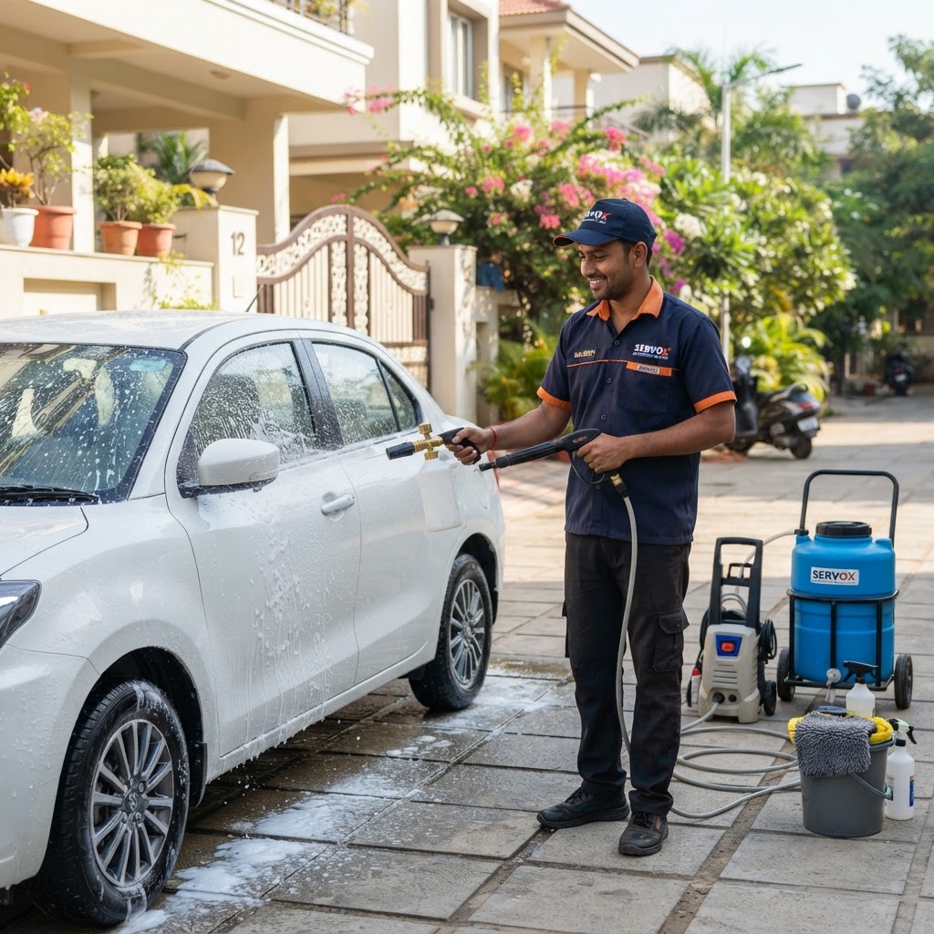 घर पर Car Wash — बिना पानी और बिजली के