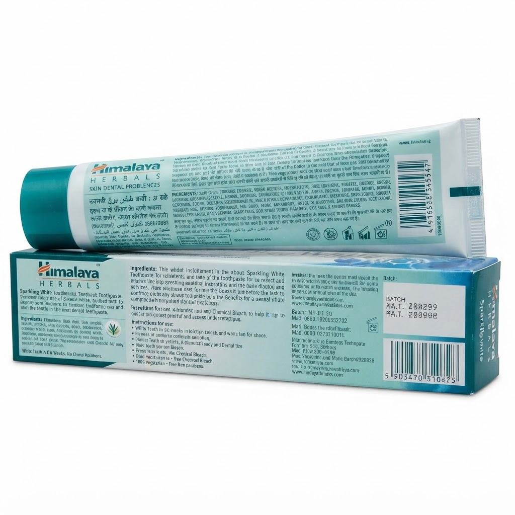 HIMALAYA SPARKLING WHITE TOOTHPASTE 80G 3