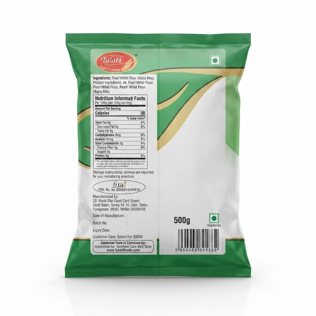 TALATI BAJRA ATTA 500G 3