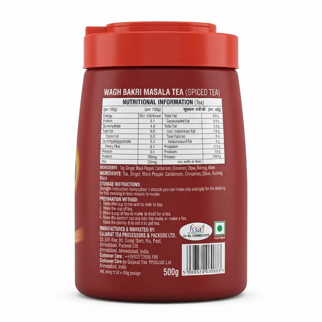 WAGH BAKRI MASALA CHAI 500G 3