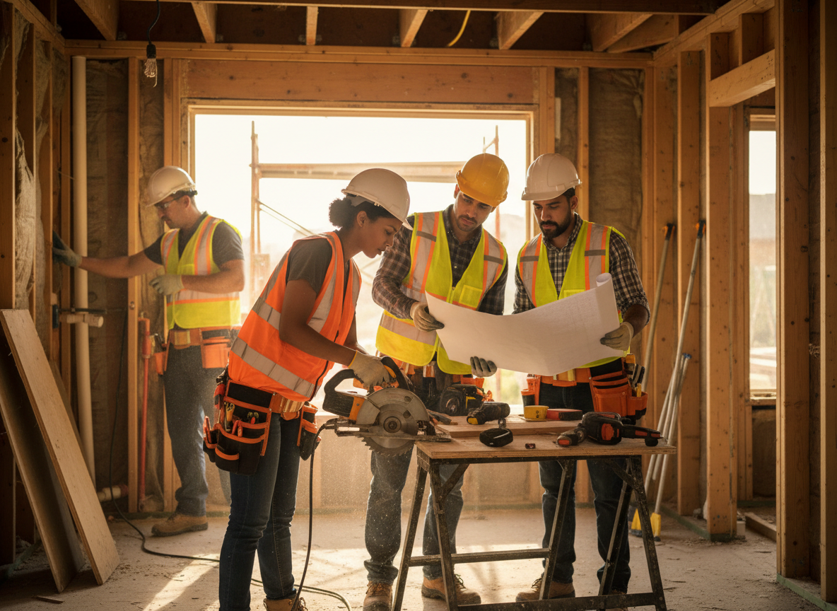Construction team
