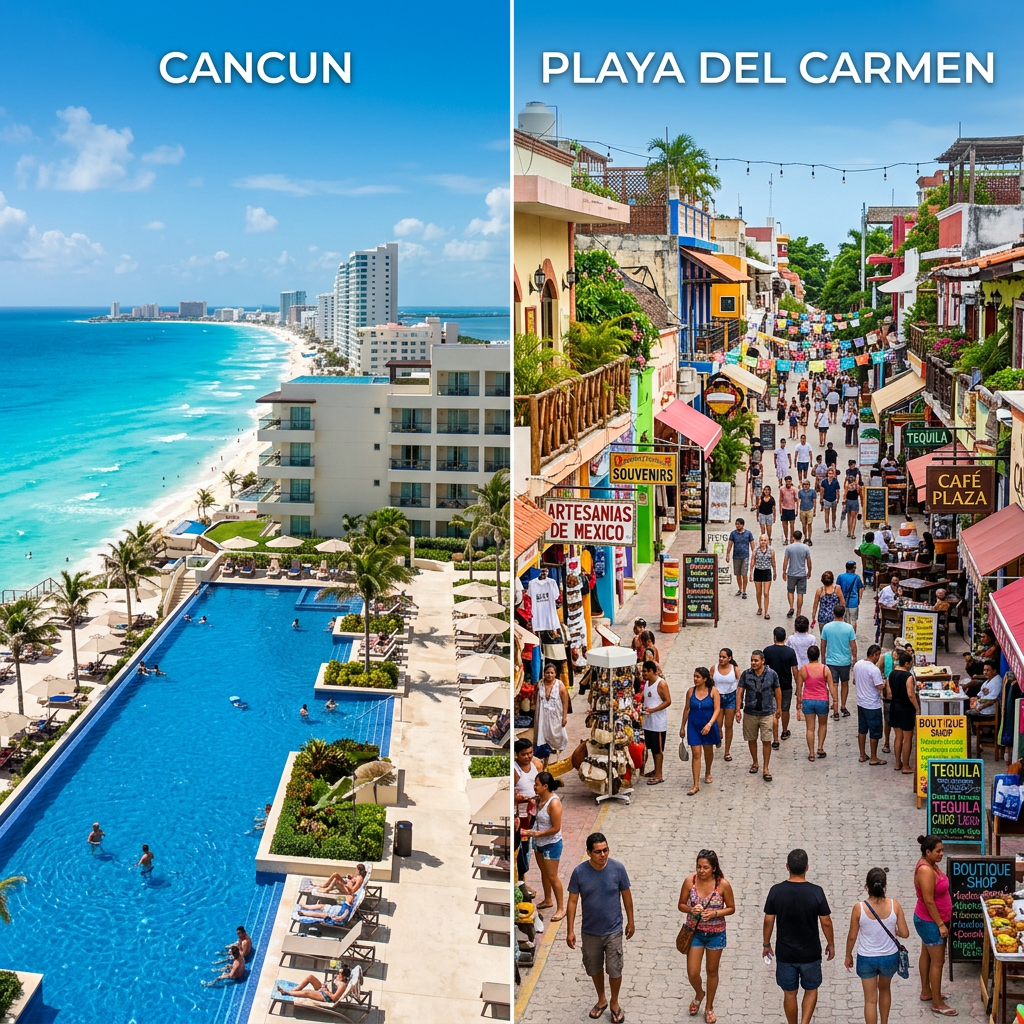 Cancun Hotel Zone vs Playa del Carmen 5th Avenue comparison
