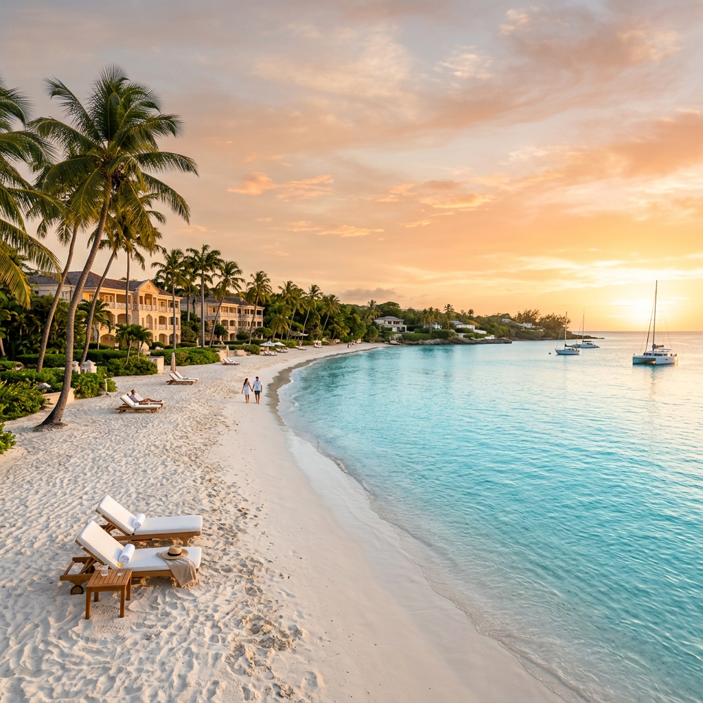 Barbados Platinum Coast beach — calm clear water, no sargassum