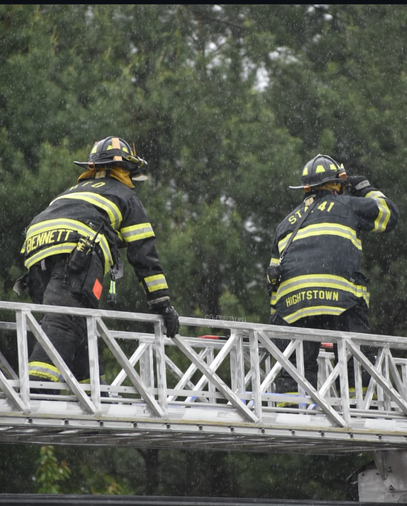 Firefighters training together