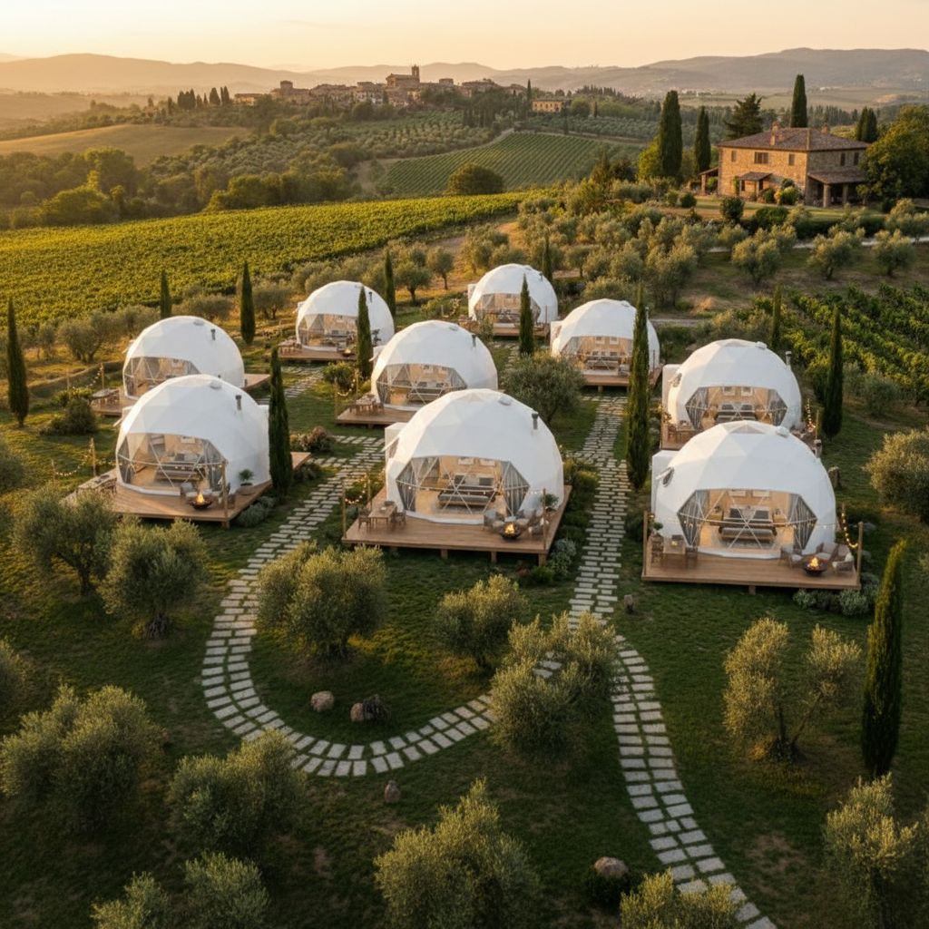 Cupole geodetiche Bubble Glam Resort in Toscana