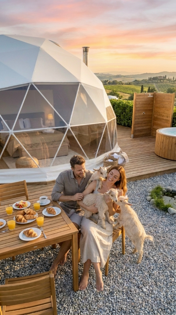 Capre nel resort