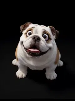 Happy bulldog