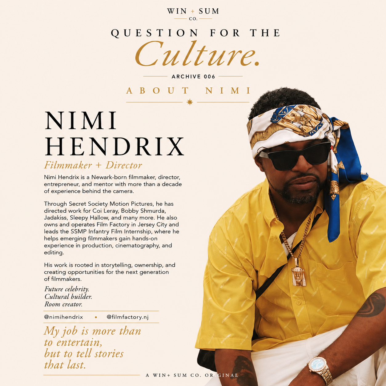 Nimi Hendrix — Bio