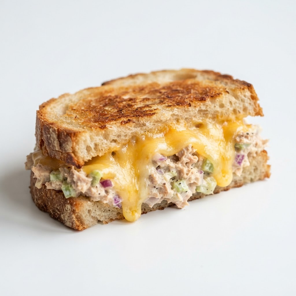 Tuna Melt - Tuna salad on whole wheat toast or bagel with melted cheese. available at Pickle Bites Hollywood FL