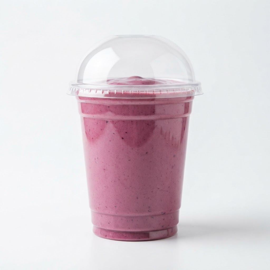 Power Berry Protein Shake - Mixed berries, banana, almond milk, vanilla protein available at Pickle Bites Hollywood FL