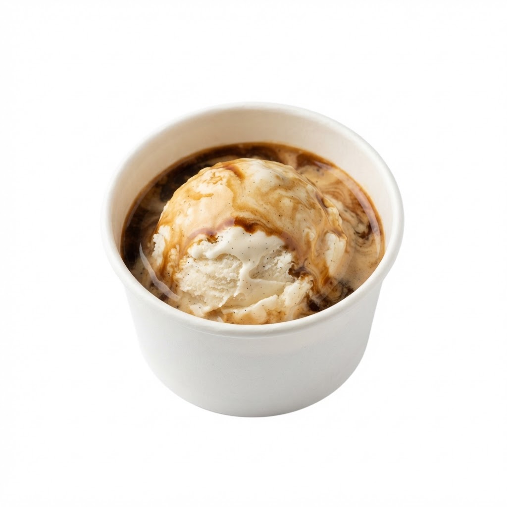 Affogato - Vanilla ice cream with espresso. available at Pickle Bites Hollywood FL