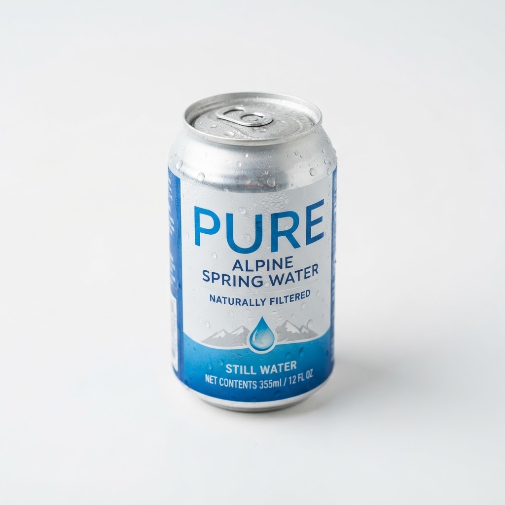 Water - Refreshing aluminum canned water available at Pickle Bites Hollywood FL