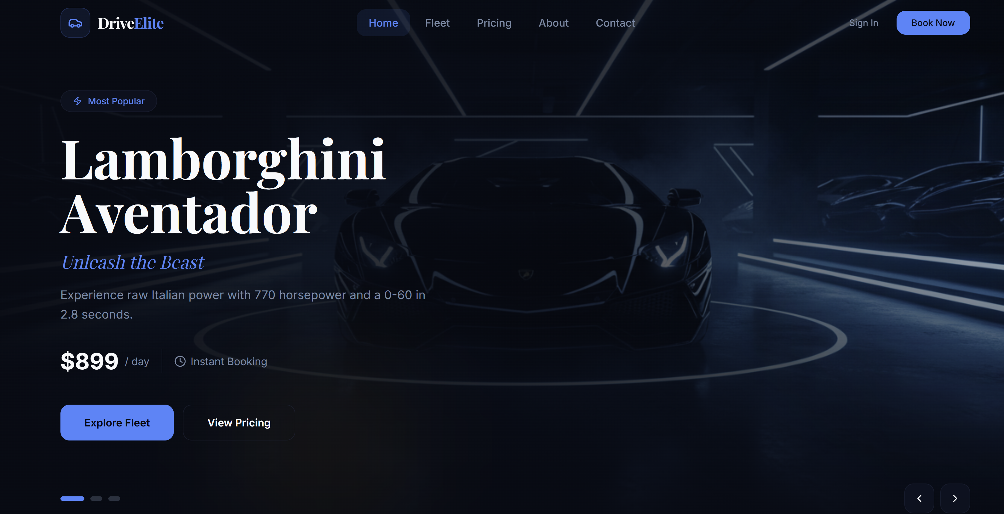 Luxury Car Rental template preview