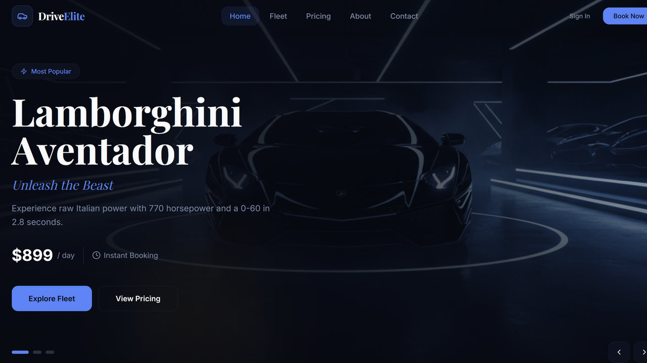 Luxury Car Rental template preview