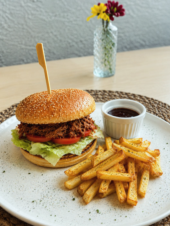 Burger s hranolkami