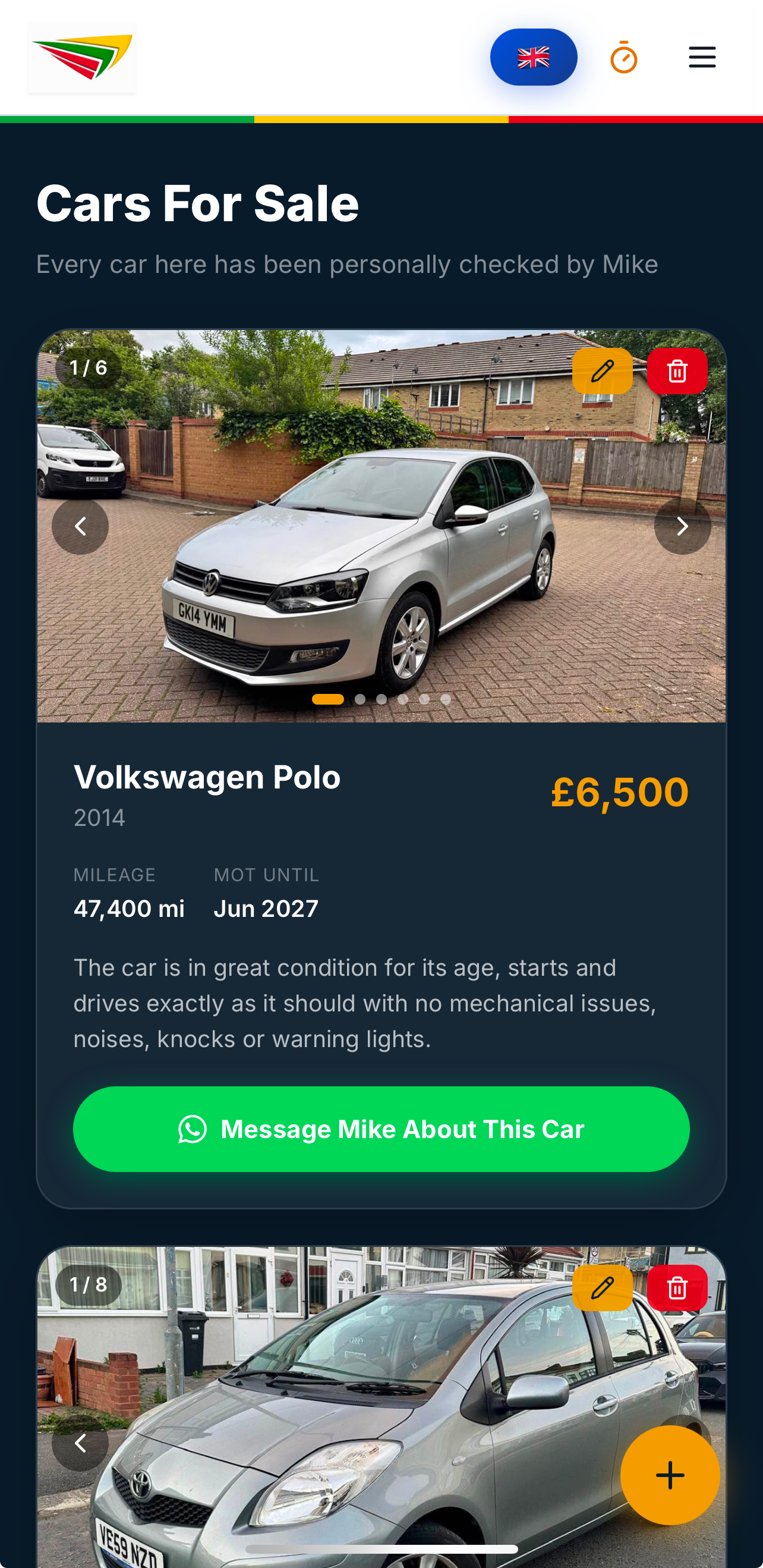 EthioDrive app screen