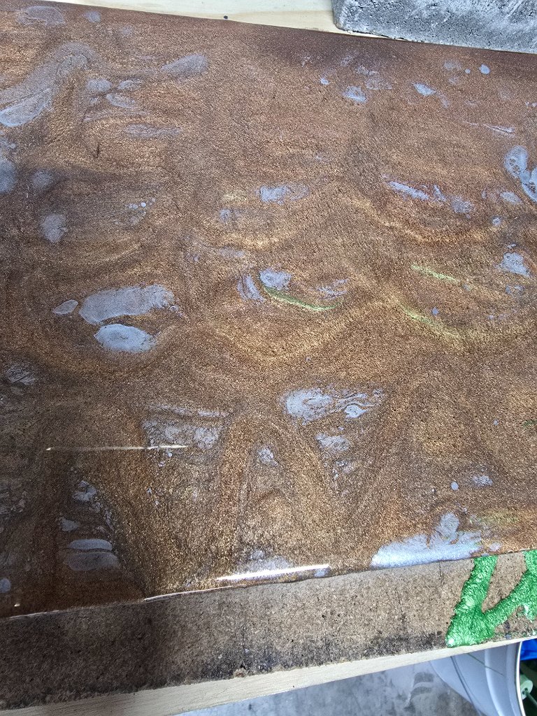 Bronze copper metallic epoxy floor epoxy renovations San Jose