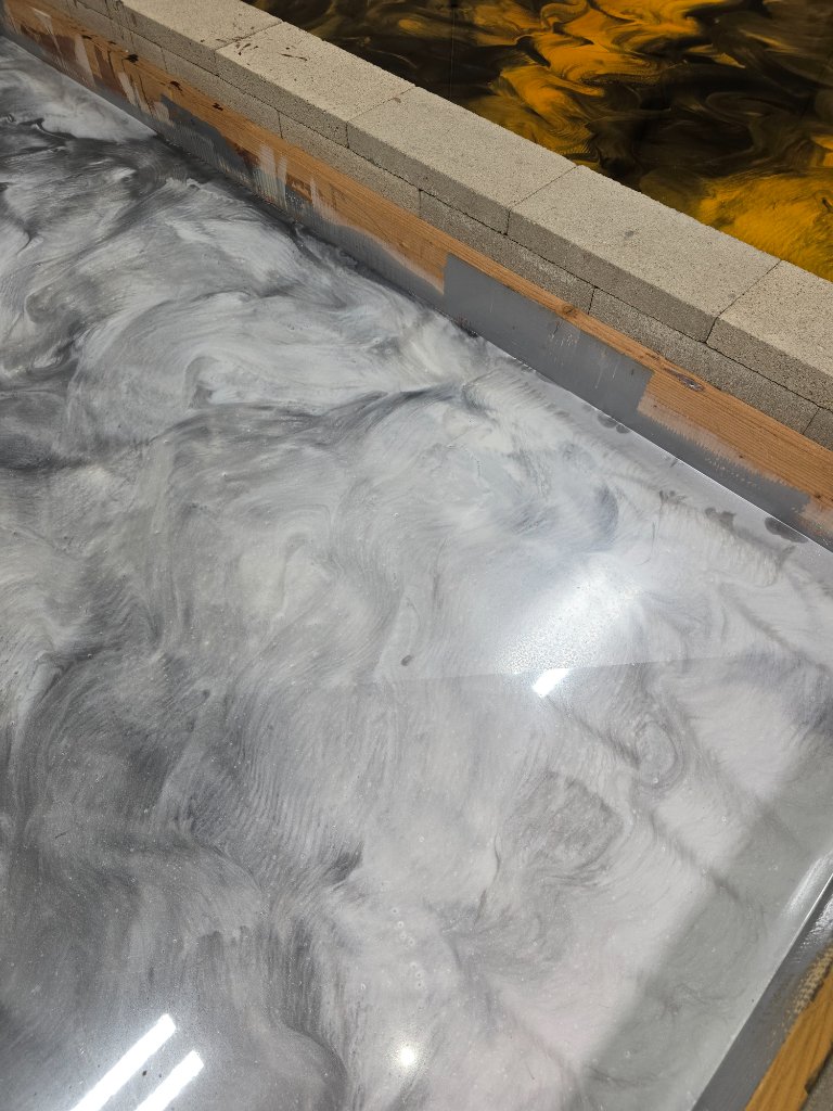 Epoxy kitchen and bathroom floor coating Bay Area