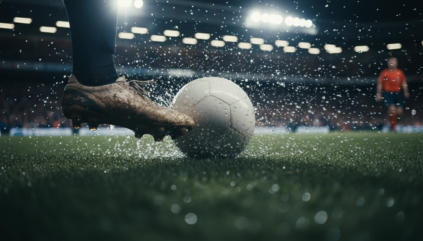 Soccer action shot