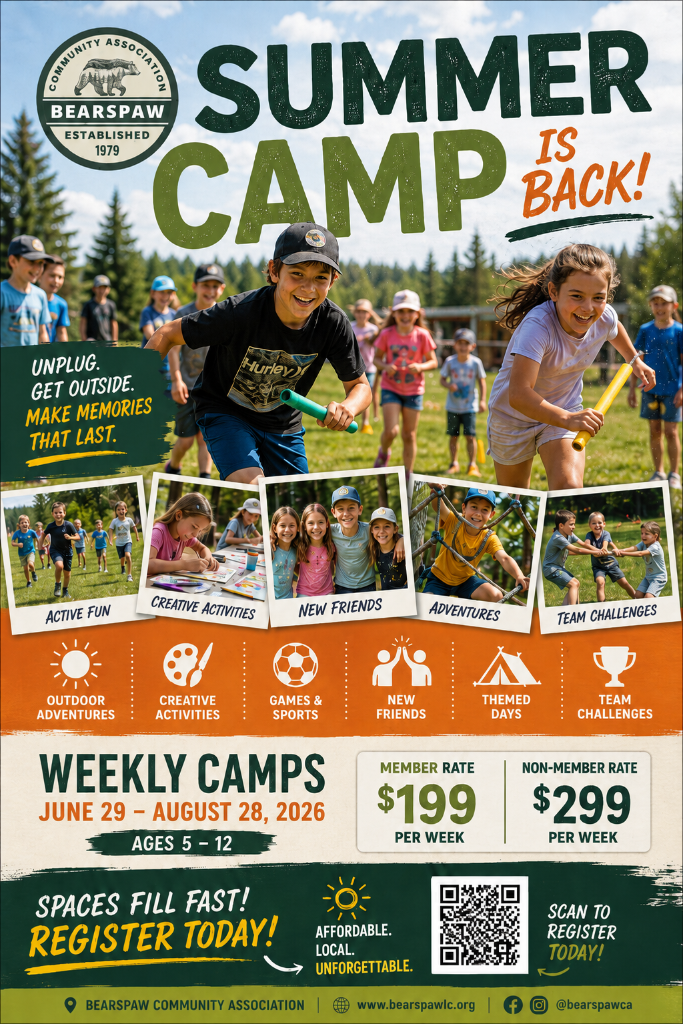 Kids at BCA Summer Camp 2026 – Bearspaw Community Association Calgary NW