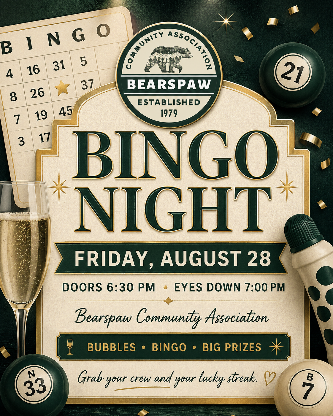 Bingo Night at BCA — Friday, August 28