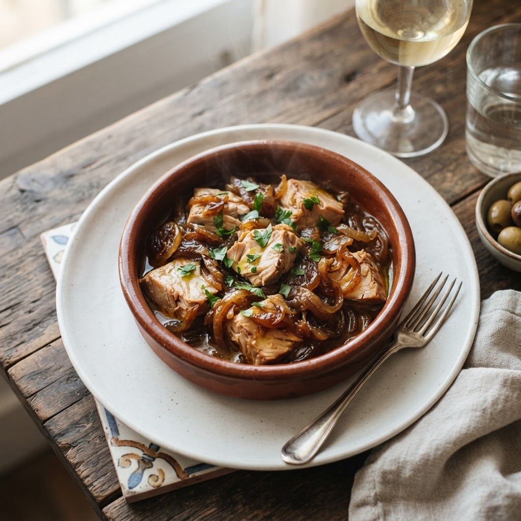 Atún Encebollado
