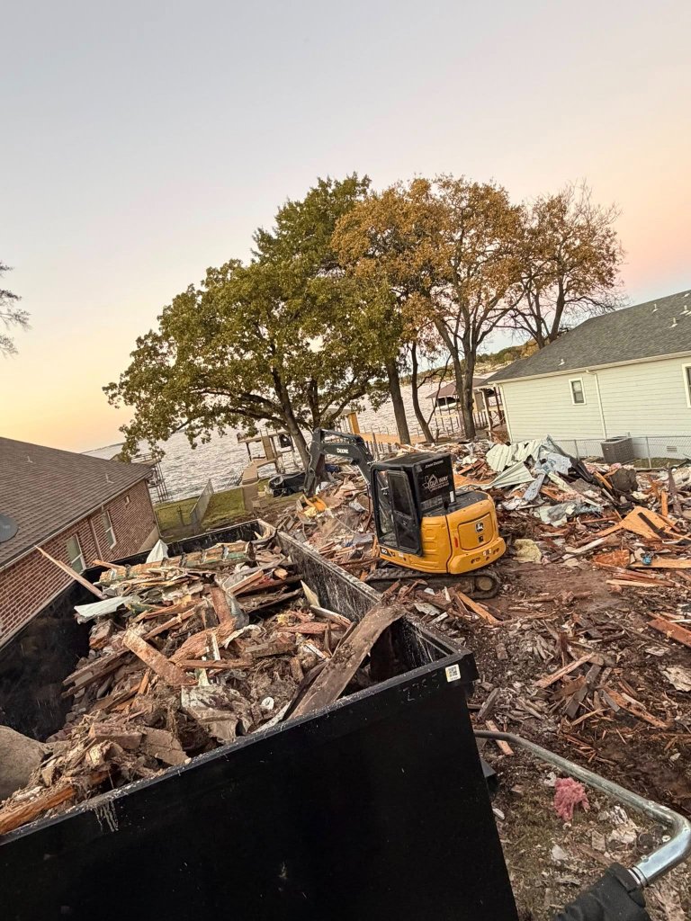 Demolition and debris cleanup service for rural Texas property