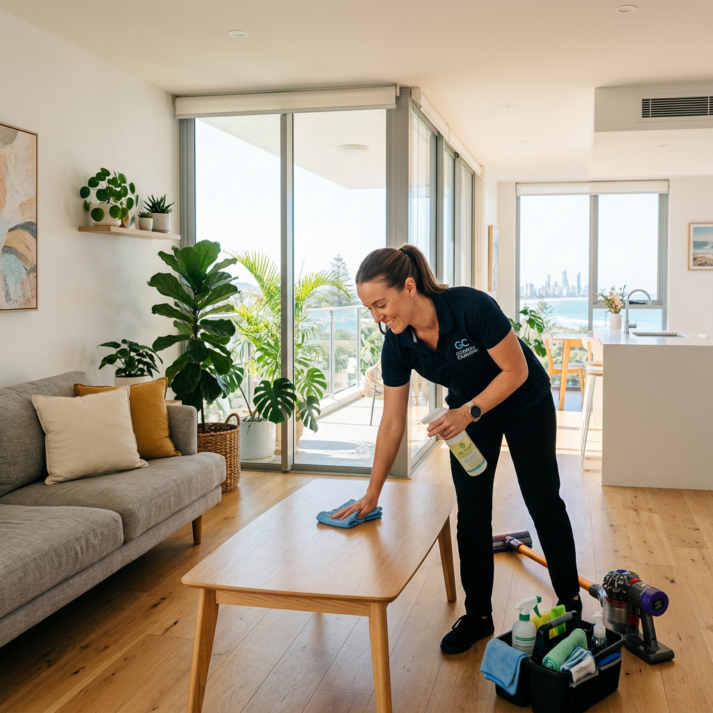 ConnectCare support worker providing house cleaning & domestic assistance on the Gold Coast
