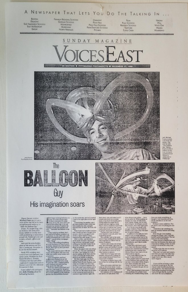 Voices East newspaper feature