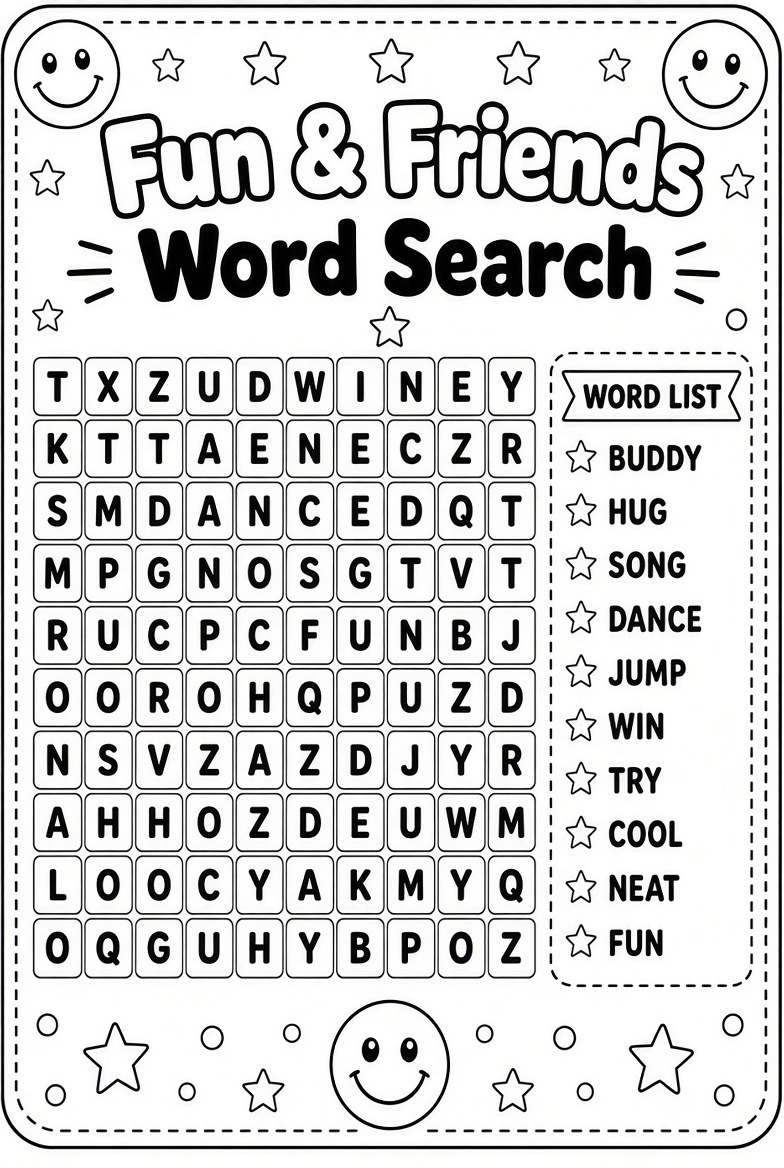 Fun & Friends Word Search