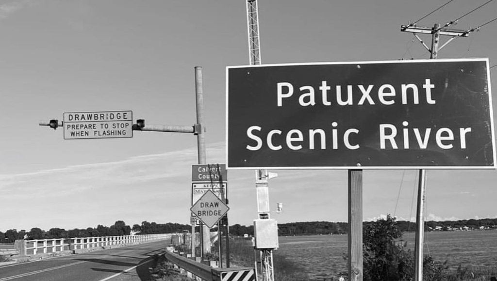 A road sign for the Patuxent Scenic River