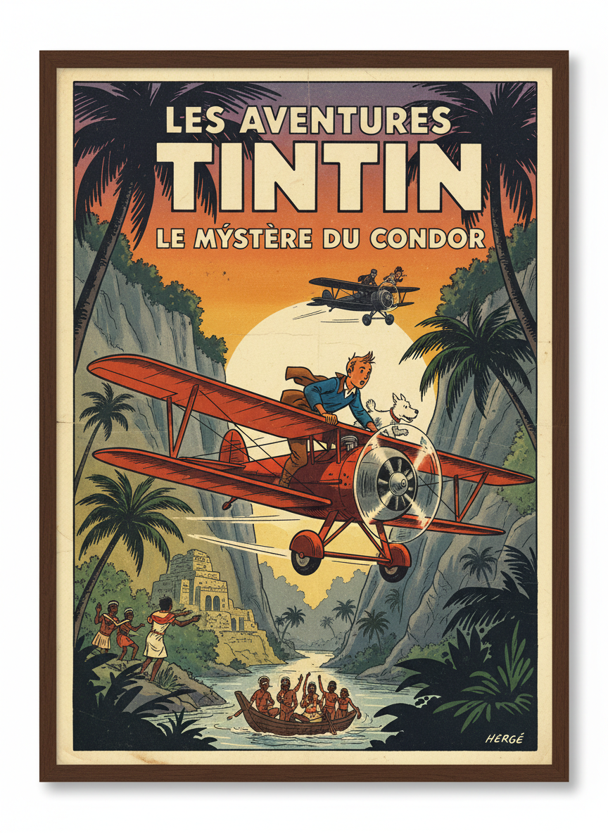 Tintin au Tibet — Affiche Originale