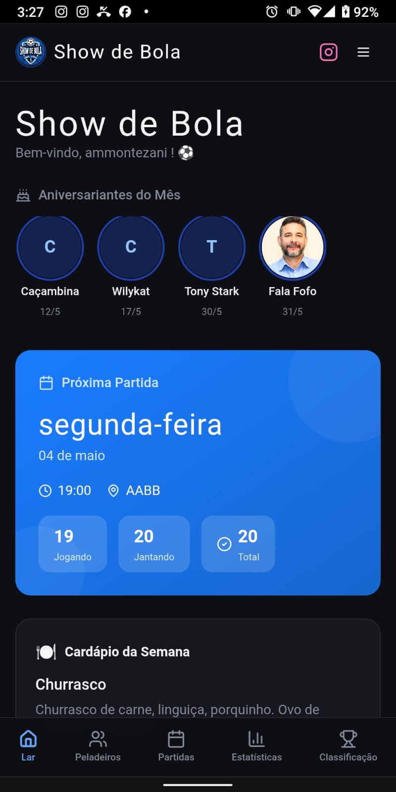 Show de Bola template preview