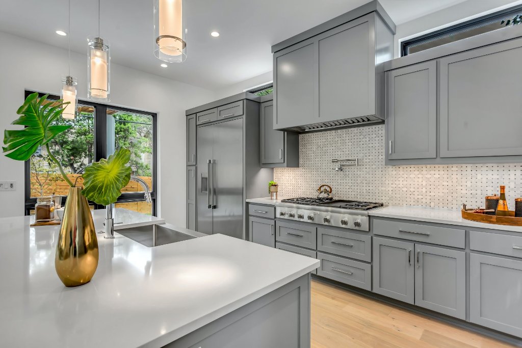 Inside the Decora Tile and Stone showroom — homeowners exploring kitchen tile and stone materials