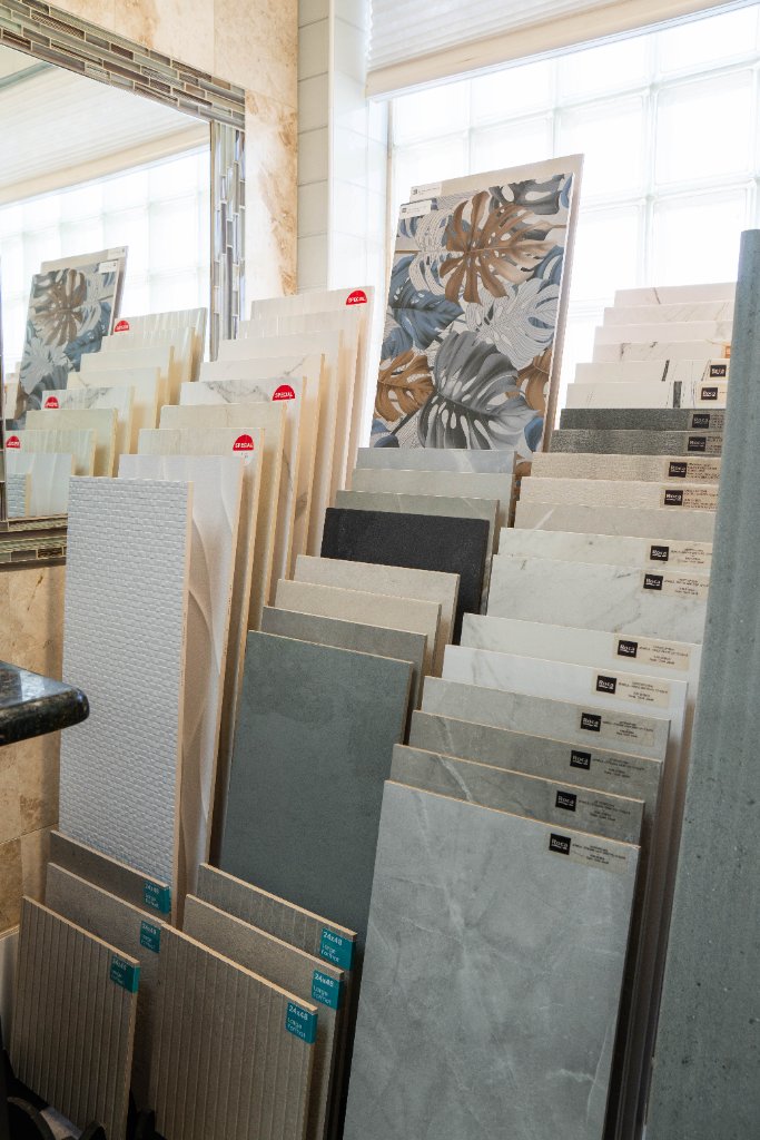 Tile collection display racks