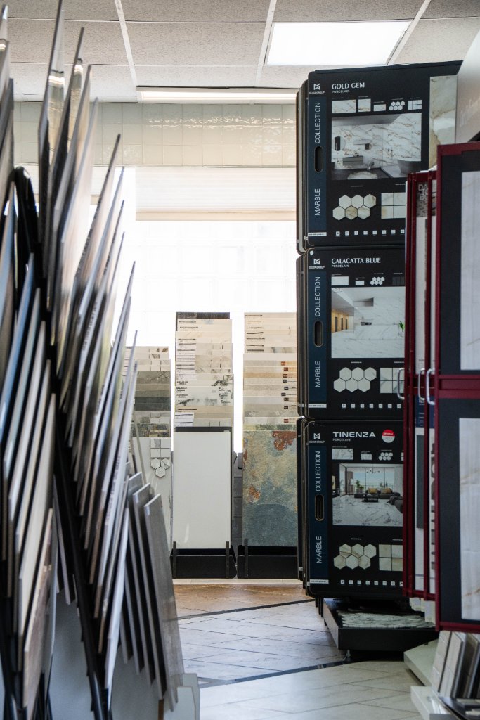 Stone and tile sample racks