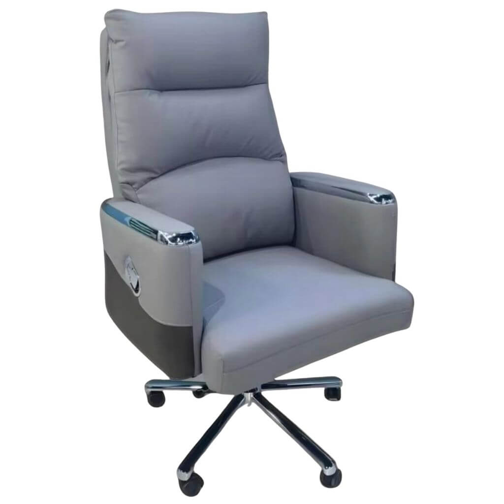 Gray Cushioned Executive Office Chair