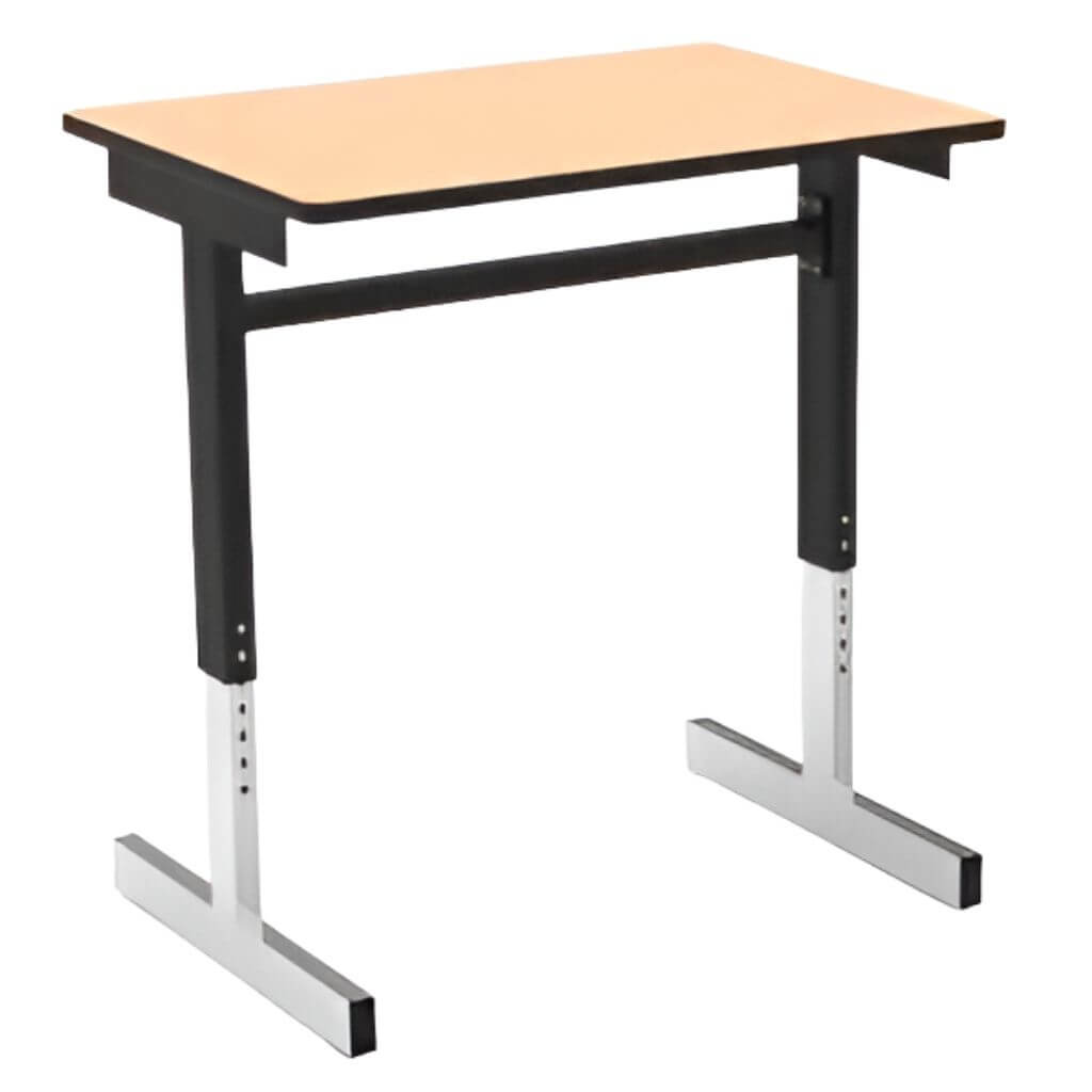 Adjustable Student Desk with T-Leg Frame